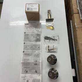 665-15asv1 Kwikset Read Double Cylinder Deadbolt Chassis Smartkey Antique Nickel