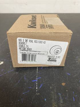 665-5s.ds Kwikset Smartkey Deadbolt - Antique Brass