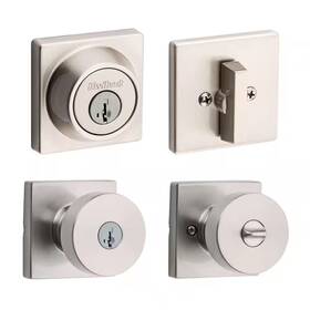 Kwikset 711182020181 660 Square Satin Nickel Single Cylinder Deadbolt With Pismo