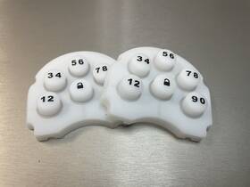 Kwikset 726084411104 Silicone Rubber Keypad Clear White For 909 910 911 912 Set Of 2