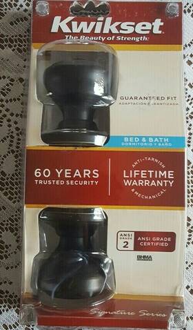 730cn11pcp Kwikset Signature Series Venetian Bronze Bed And Bath Lifetime Warranty