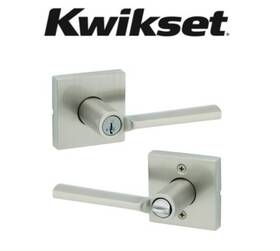 740lsl Kwikset Bulk 12pk S Quart 15 Smt Lisbon Keyed Entry Lever Satin Nickel New