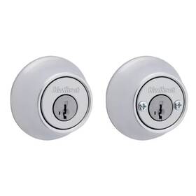 Kwikset 744110553192 665 Satin Chrome Double Cylinder Deadbolt Featuring Smartkey Security Re-key