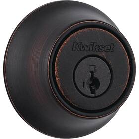 Kwikset 744759140005 660 Venetian Bronze Single Cylinder Deadbolt Featuring Smartkey Security And Mic