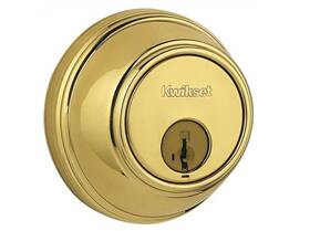 816-3s Kwikset Key Control Deadbolt Smart Bright Brass Finish