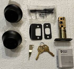 8335166755 Kwikset 665 11p Smt Rcal Rcs/5303 Double Cylinder Deadbolt In Venetian Bronze