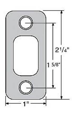 85063 Kwikset Deadbolt 1 Inch X 2-1/4 Round Corner Strike