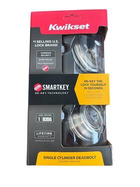 99800-090 Kwikset 883351025355 Signature Series Round Deadbolt Satin Nickel Smartkey New