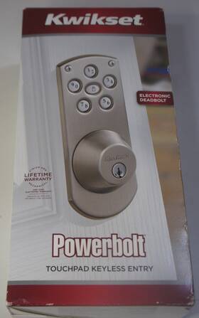 Kwikset 883351247672 Powerbolt 907 15 Smt Cp Touchpad Electronic Deadbolt Lock - Open Box