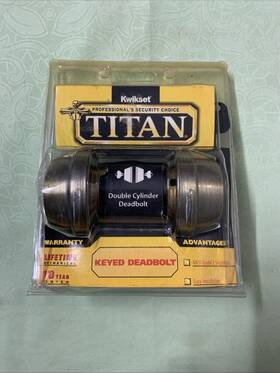 Kwikset 883351328555 785 Double Cylinder Deadbolt Antique Nickel