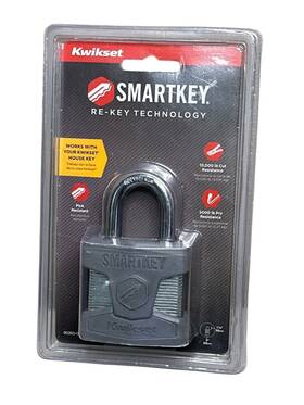 Kwikset 883351494427 Smartkey Padlock With Re-key Technology 1 1/4 Inch Shackle Cut And Pry Resista