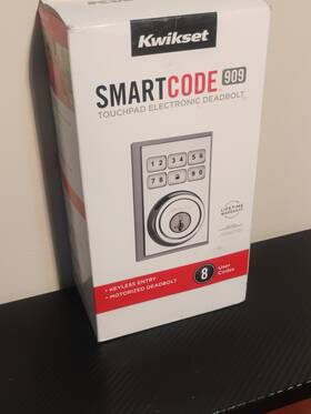 Kwikset 883351518963 Smartcode 909 Touchpad Electronic Deadbolt Chrome Or Nickel 99090-022