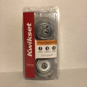 Kwikset 883351600477 New Security 665 Deadbolt Series Satin Chrome Double Cylinder