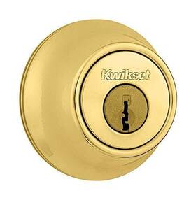 Kwikset 883351600538 Polished Brass Metal Deadbolt