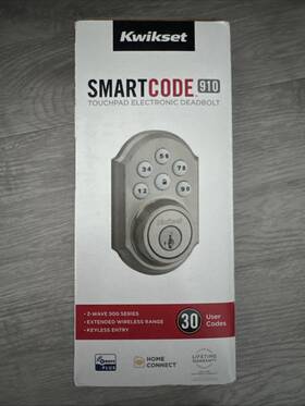 Kwikset 883351615372 Brand New 910 Trl Zw 15 Smartcode Deadbolt With Z-wave Lock Satin Nickel