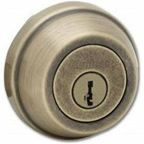 7074842 Kwikset 883351686440 Single Cylinder Dead Bolt Smt Antique Brss Door Knop