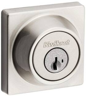 660sqt-15s Kwikset 883351728317 Single Cylinder Square Deadbolt Smartkey With Rcal Latch And Rcs Stri