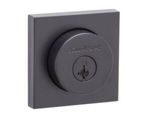 Kwikset 883351765190 Halifax Contemporary Square Double Cylinder Deadbolt With Smartkey Black
