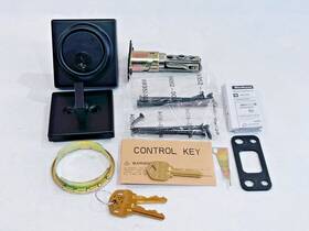 Kwikset 883351781657 816 Key Control Deadbolt Keyed One Side - Matte Black Finish