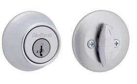 Kwikset 883351813815 660 Satin Chrome Single Cylinder Deadbolt Featuring Smartkey Security
