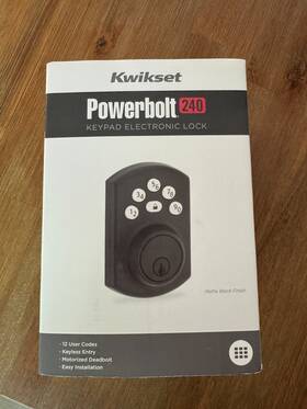 9240 Kwikset 883351891301 New Powerbolt 240 Keypad Electronic Lock Trl Matte Black Keyless 12
