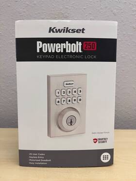 Kwikset 883351891479 Powerbolt 250 10-button Keypad Satin Nickel Electronic Door Lock - New