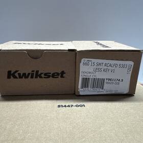 96609-008 Kwikset 883351923644 2-kwikset Deadbolt Single Cylinder 660 15 Smt Rcal 5303 Less Key V1