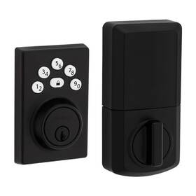 Kwikset 883351930628 Powerbolt 240 5-button Keypad Matte Black Contemporary Electronic Deadbolt Door