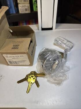 Kwikset 883351932288 Medium Duty Deadbolts Satin Chrome Master Keyed Single Cylinder