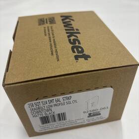 92580-061 Kwikset 883351935944 Downtown Modern Smartkey Matte Black Square Contemporary Deadbolt Lock