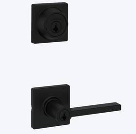 Kwikset 883351955133 Casey Matte Black Single-cylinder Keyed Entry Door Handleset With