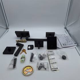 Kwikset 883351961295 San Clemente Non-functioning Front Door Lock Handle Matte Black