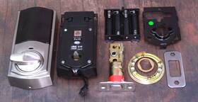 Kwikset 888 913 914 915 916 Smartcode Interior Cover In Satin Nickel And Internals - Tested Works