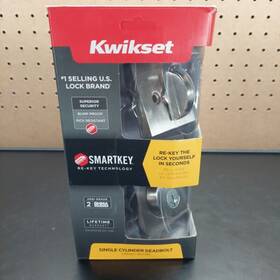 91580-009 Kwikset Smartkey Security Deadbolt Satin Nickel Square