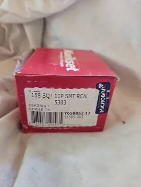 91589-003 Kwikset Single-cylinder Deadbolt Microban Black 2 Keys Halifax