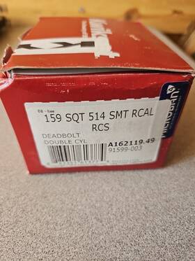 91599-003 Kwikset 159 S Quart 11p Smt Rcal Rcs K3 / Double Cylinder Deadbolt - New