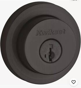 91680-066 Kwikset 158 Series Venetian Bronze Single Cylinder Round Deadbolt