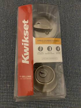 91742 Kwikset Single Cylinder Deadbolt