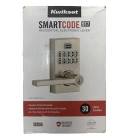 917hfl15smtcprc Kwikset 917 Smartcode Keypad Lever Smartkey Satin Nickel 99170-003 Backlit New