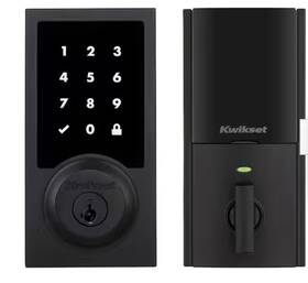 918-cnt-zw700-514-smt-bp Kwikset Homeconnect 918 Matte Black Contemporary Z-wave Long Range Enabled Touchscreen