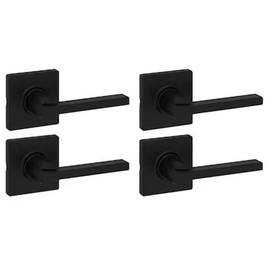 92001-650 Kwikset Casey Interior Passage Door Handle 4 Pack Lever Matte Black