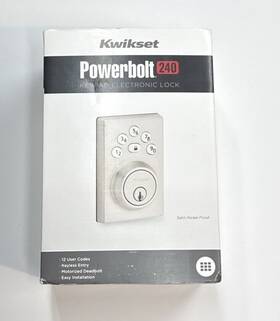 9240cnt-514 Kwikset 9240cnt Powerbolt 240 Contemporary Single Cylinder