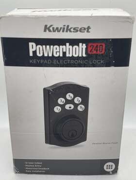 9240trl Kwikset 11p 4al Powerbolt 240 Keypad Electronic Deadbolt Venetian Bronze Pre-owned