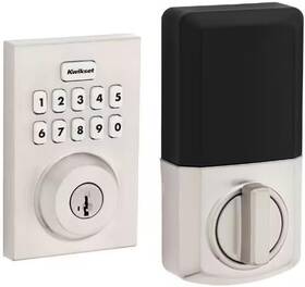 9250 Kwikset Powerbolt 250 Keyless Entry Door Lock 10-button Keypad Satin Nickel Con