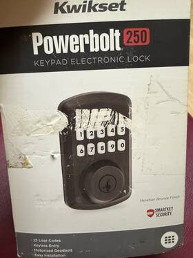 92500-003 Kwikset Powerbolt 250 Keypad Electronic Lock Venetian Bronze Motorized Deadbolt