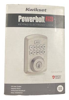 9250trs15smtrbp Kwikset Powerbolt Keypad Electronic Deadbolt Door Lock
