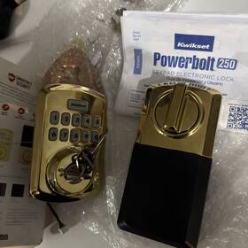 9250trsl03smtrb Kwikset Powerbolt 250 10-button Keypad Lifetime Polished Brass Complete In Box