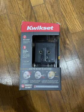 92580-022 Kwikset Downtown Single Cylinder Smart Key Deadbolt Zinc Matte Black