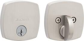 92580-034 Kwikset Midtown Modern Exterior Keyed Front Entry Deadbolt Lock Satin Nickel New