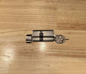 93167 Kwikset Andersen Dark Brushed Nickel Key Cylinder For 1-1/2 Inch Storm Doors